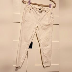 Collen Lopez (HSN) Petite White Skinny Ankle Jeans